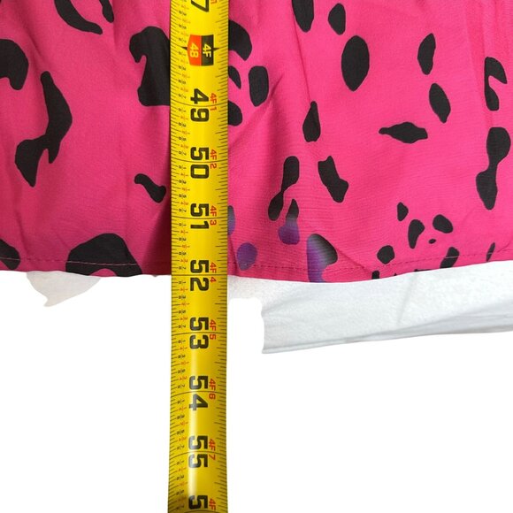 Pink Leopard Maxi Dress XL Long Sleeve Tiered Flowing Boho Style Office Work - Picture 10 of 16